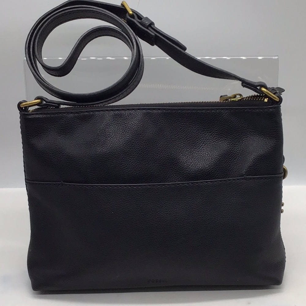 Fossil Black Pebble Leather Shoulder Bag - Picture 4 of 12